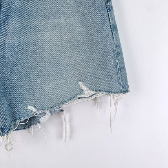 Balmain Blue Distressed Denim Fringed Shorts XS Limited Edition Premium Cotton C - Picture 6 of 8